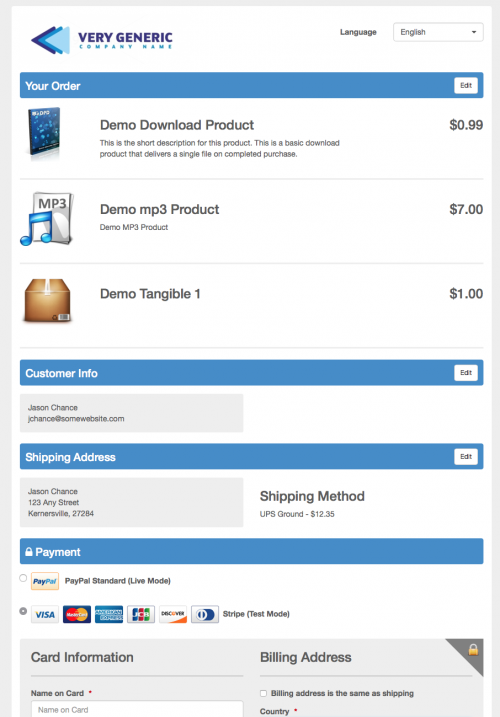 DPD responsive one page checkout