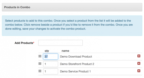 Bundle Quantity Field